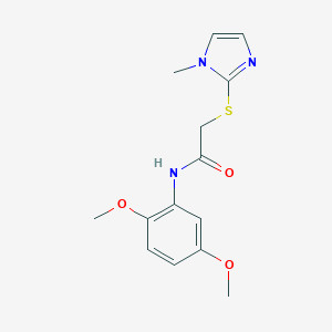 N-(2,5-dimethoxyphenyl)-2-[(1-methyl-1H-imidazol-2-yl)sulfanyl]acetamide