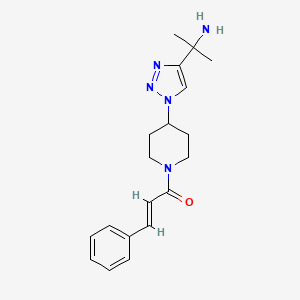 molecular formula C19H25N5O B4984090 [1-methyl-1-(1-{1-[(2E)-3-phenyl-2-propenoyl]-4-piperidinyl}-1H-1,2,3-triazol-4-yl)ethyl]amine trifluoroacetate 