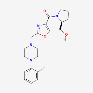 molecular formula C20H25FN4O3 B4984124 {(2S)-1-[(2-{[4-(2-fluorophenyl)-1-piperazinyl]methyl}-1,3-oxazol-4-yl)carbonyl]-2-pyrrolidinyl}methanol 