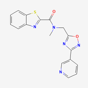 molecular formula C17H13N5O2S B4984127 N-methyl-N-{[3-(3-pyridinyl)-1,2,4-oxadiazol-5-yl]methyl}-1,3-benzothiazole-2-carboxamide 