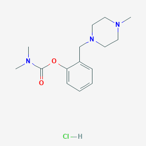molecular formula C15H24ClN3O2 B4984142 2-[(4-methyl-1-piperazinyl)methyl]phenyl dimethylcarbamate hydrochloride 