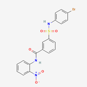 molecular formula C19H14BrN3O5S B4984160 3-{[(4-bromophenyl)amino]sulfonyl}-N-(2-nitrophenyl)benzamide 