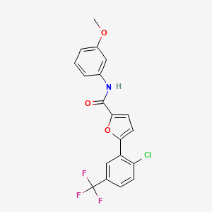 molecular formula C19H13ClF3NO3 B4984162 5-[2-chloro-5-(trifluoromethyl)phenyl]-N-(3-methoxyphenyl)-2-furamide 