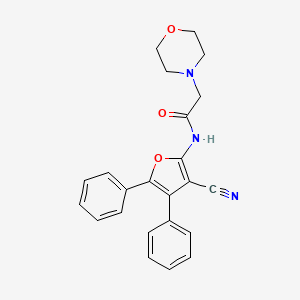 molecular formula C23H21N3O3 B4984169 N-(3-cyano-4,5-diphenyl-2-furyl)-2-(4-morpholinyl)acetamide 