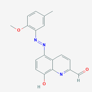 8-hydroxy-5-[(2-methoxy-5-methylphenyl)diazenyl]-2-quinolinecarbaldehyde