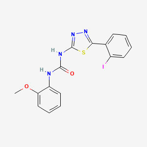 molecular formula C16H13IN4O2S B4984186 N-[5-(2-iodophenyl)-1,3,4-thiadiazol-2-yl]-N'-(2-methoxyphenyl)urea 