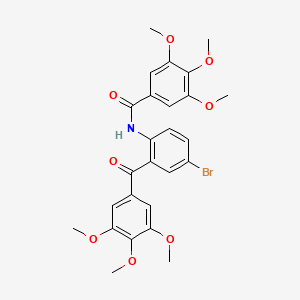 molecular formula C26H26BrNO8 B4984187 N-[4-bromo-2-(3,4,5-trimethoxybenzoyl)phenyl]-3,4,5-trimethoxybenzamide 
