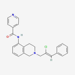 molecular formula C24H22ClN3O B4984208 N-{2-[(2Z)-2-chloro-3-phenyl-2-propen-1-yl]-1,2,3,4-tetrahydro-5-isoquinolinyl}isonicotinamide 