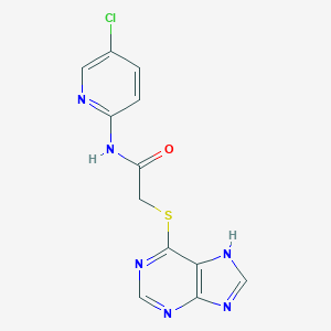 molecular formula C12H9ClN6OS B498422 N-(5-chloro-2-pyridinyl)-2-(9H-purin-6-ylsulfanyl)acetamide 