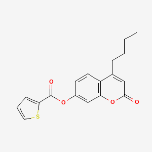 molecular formula C18H16O4S B4984221 4-butyl-2-oxo-2H-chromen-7-yl 2-thiophenecarboxylate 