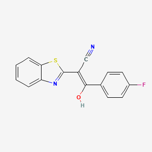 2-(1,3-benzothiazol-2-yl)-3-(4-fluorophenyl)-3-hydroxyacrylonitrile