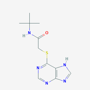 N-(tert-butyl)-2-(9H-purin-6-ylsulfanyl)acetamide