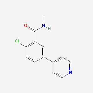 molecular formula C13H11ClN2O B4984249 2-chloro-N-methyl-5-(4-pyridinyl)benzamide trifluoroacetate 