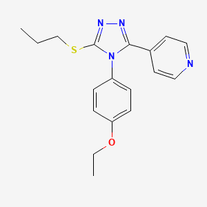 4-[4-(4-ethoxyphenyl)-5-(propylthio)-4H-1,2,4-triazol-3-yl]pyridine