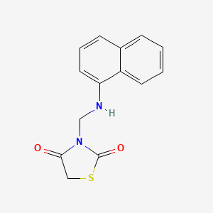 molecular formula C14H12N2O2S B4984271 3-[(1-naphthylamino)methyl]-1,3-thiazolidine-2,4-dione 
