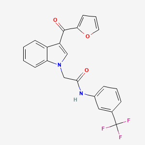 molecular formula C22H15F3N2O3 B4984277 2-[3-(2-furoyl)-1H-indol-1-yl]-N-[3-(trifluoromethyl)phenyl]acetamide 