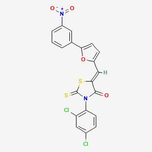 3-(2,4-dichlorophenyl)-5-{[5-(3-nitrophenyl)-2-furyl]methylene}-2-thioxo-1,3-thiazolidin-4-one