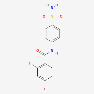 molecular formula C13H10F2N2O3S B4984284 N-[4-(aminosulfonyl)phenyl]-2,4-difluorobenzamide 