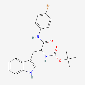 molecular formula C22H24BrN3O3 B4984301 N-(4-bromophenyl)-N-(tert-butoxycarbonyl)tryptophanamide 