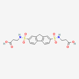 molecular formula C19H20N2O8S2 B4984310 3,3'-[9H-fluorene-2,7-diylbis(sulfonylimino)]dipropanoic acid 