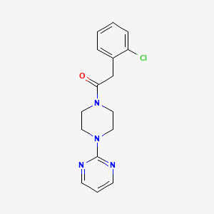 molecular formula C16H17ClN4O B4984317 2-{4-[(2-chlorophenyl)acetyl]-1-piperazinyl}pyrimidine 