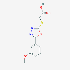 molecular formula C11H10N2O4S B498434 {[5-(3-Methoxyphenyl)-1,3,4-oxadiazol-2-yl]sulfanyl}acetic acid 