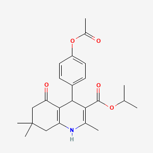 isopropyl 4-[4-(acetyloxy)phenyl]-2,7,7-trimethyl-5-oxo-1,4,5,6,7,8-hexahydro-3-quinolinecarboxylate