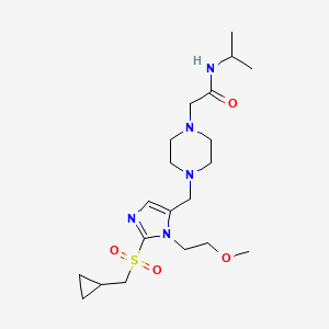2-(4-{[2-[(cyclopropylmethyl)sulfonyl]-1-(2-methoxyethyl)-1H-imidazol-5-yl]methyl}-1-piperazinyl)-N-isopropylacetamide