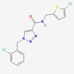 molecular formula C15H12Cl2N4OS B4984414 1-(2-chlorobenzyl)-N-[(5-chloro-2-thienyl)methyl]-1H-1,2,3-triazole-4-carboxamide 