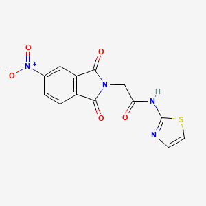 molecular formula C13H8N4O5S B4984423 2-(5-nitro-1,3-dioxo-1,3-dihydro-2H-isoindol-2-yl)-N-1,3-thiazol-2-ylacetamide 