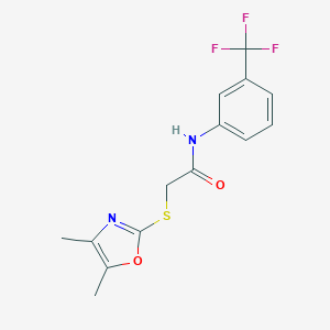 2-[(4,5-dimethyl-1,3-oxazol-2-yl)sulfanyl]-N-[3-(trifluoromethyl)phenyl]acetamide