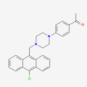 1-(4-{4-[(10-chloro-9-anthryl)methyl]-1-piperazinyl}phenyl)ethanone