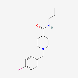 molecular formula C16H23FN2O B4984444 1-(4-fluorobenzyl)-N-propyl-4-piperidinecarboxamide 