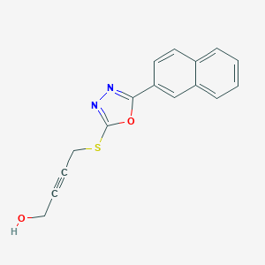 molecular formula C16H12N2O2S B498445 4-{[5-(2-Naphthyl)-1,3,4-oxadiazol-2-yl]sulfanyl}-2-butyn-1-ol CAS No. 889946-54-7