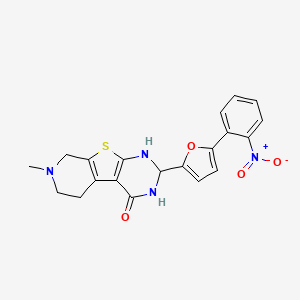 molecular formula C20H18N4O4S B4984452 7-methyl-2-[5-(2-nitrophenyl)-2-furyl]-2,3,5,6,7,8-hexahydropyrido[4',3':4,5]thieno[2,3-d]pyrimidin-4(1H)-one 