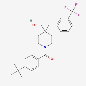 molecular formula C25H30F3NO2 B4984504 {1-(4-tert-butylbenzoyl)-4-[3-(trifluoromethyl)benzyl]-4-piperidinyl}methanol 