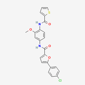 molecular formula C23H17ClN2O4S B4984515 5-(4-chlorophenyl)-N-{3-methoxy-4-[(2-thienylcarbonyl)amino]phenyl}-2-furamide 