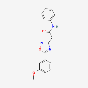 molecular formula C17H15N3O3 B4984529 2-[5-(3-methoxyphenyl)-1,2,4-oxadiazol-3-yl]-N-phenylacetamide 