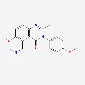 molecular formula C19H21N3O3 B4984563 5-[(dimethylamino)methyl]-6-hydroxy-3-(4-methoxyphenyl)-2-methyl-4(3H)-quinazolinone 