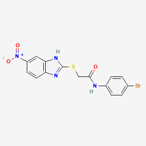 N-(4-bromophenyl)-2-[(5-nitro-1H-benzimidazol-2-yl)thio]acetamide