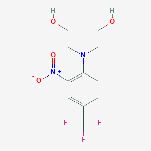 molecular formula C11H13F3N2O4 B4984568 2,2'-{[2-nitro-4-(trifluoromethyl)phenyl]imino}diethanol 