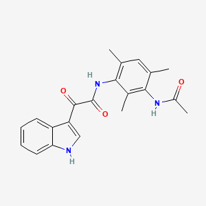molecular formula C21H21N3O3 B4984574 N-[3-(acetylamino)-2,4,6-trimethylphenyl]-2-(1H-indol-3-yl)-2-oxoacetamide 