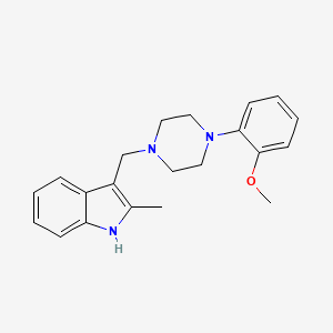 molecular formula C21H25N3O B4984591 3-{[4-(2-methoxyphenyl)-1-piperazinyl]methyl}-2-methyl-1H-indole 