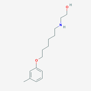 molecular formula C15H25NO2 B4984633 2-{[6-(3-methylphenoxy)hexyl]amino}ethanol 