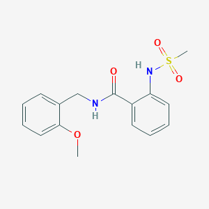 molecular formula C16H18N2O4S B4984665 N-(2-methoxybenzyl)-2-[(methylsulfonyl)amino]benzamide 