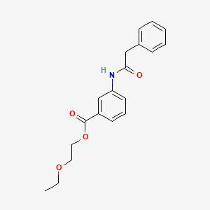 molecular formula C19H21NO4 B4984682 2-ethoxyethyl 3-[(phenylacetyl)amino]benzoate 