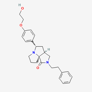 (3aS*,5S*,9aS*)-5-[4-(2-hydroxyethoxy)phenyl]-2-(2-phenylethyl)hexahydro-7H-pyrrolo[3,4-g]pyrrolizin-1(2H)-one