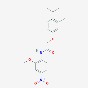 molecular formula C19H22N2O5 B4984739 2-(4-isopropyl-3-methylphenoxy)-N-(2-methoxy-4-nitrophenyl)acetamide 