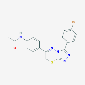 molecular formula C18H14BrN5OS B498477 N-{4-[3-(4-bromophenyl)-7H-[1,2,4]triazolo[3,4-b][1,3,4]thiadiazin-6-yl]phenyl}acetamide 
