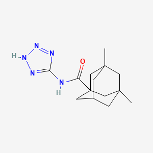molecular formula C14H21N5O B4984771 3,5-dimethyl-N-1H-tetrazol-5-yl-1-adamantanecarboxamide 